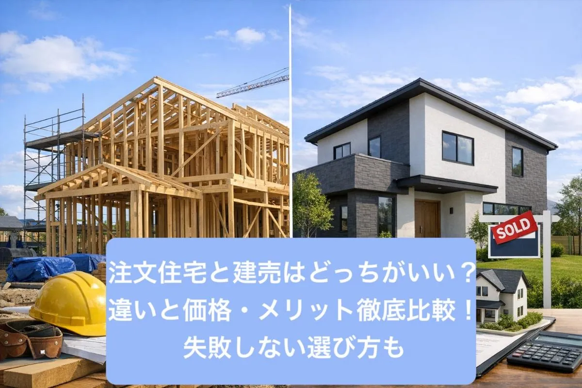 注文住宅と建売はどっちがいい?違いと価格・メリット徹底比較!失敗しない選び方も