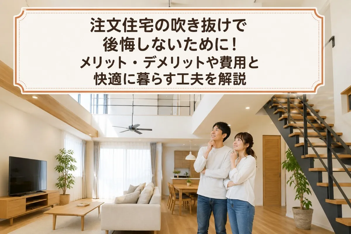 注文住宅の吹き抜けで後悔しないために!メリット・デメリットや費用と快適に暮らす工夫を解説