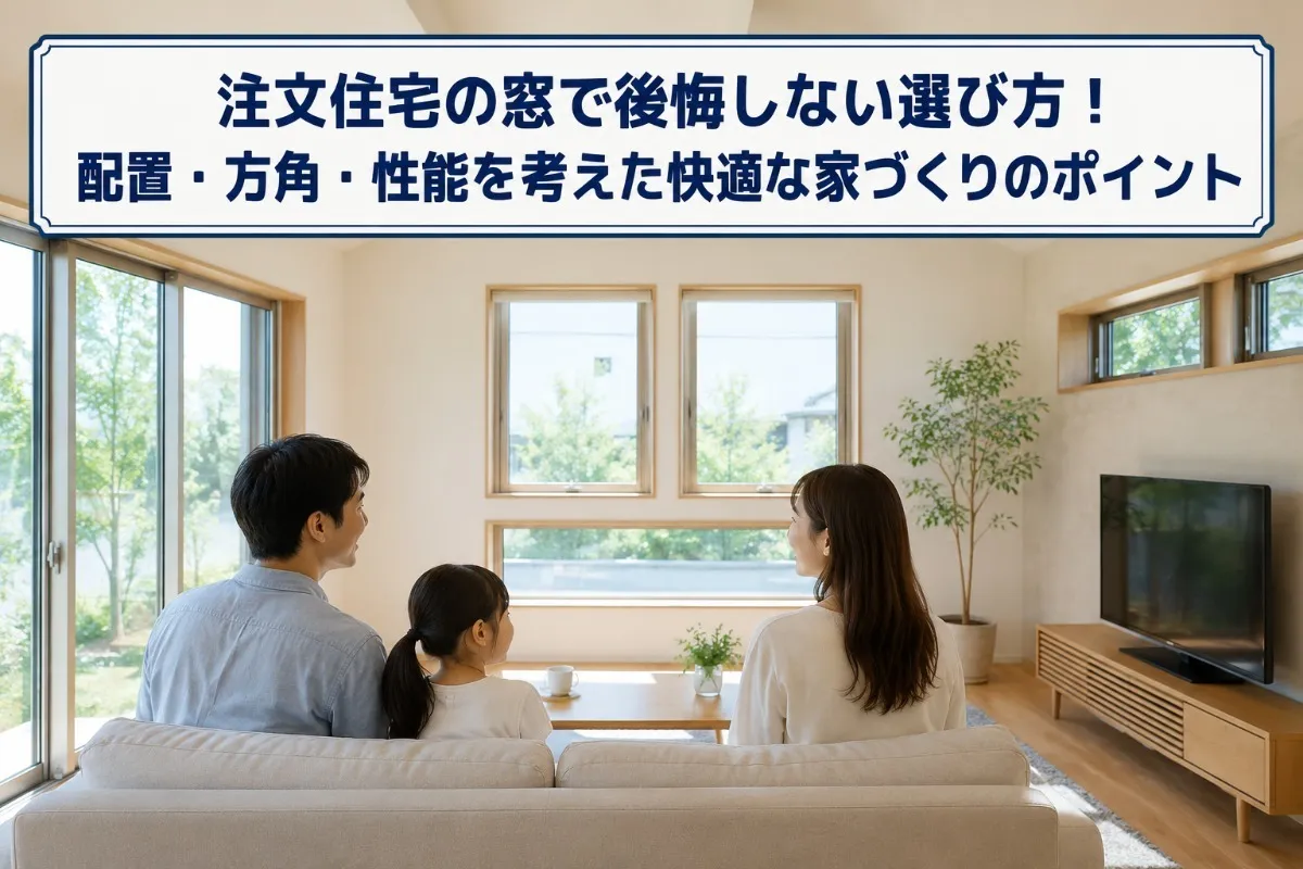 注文住宅の窓で後悔しない選び方!配置・方角・性能を考えた快適な家づくりのポイント