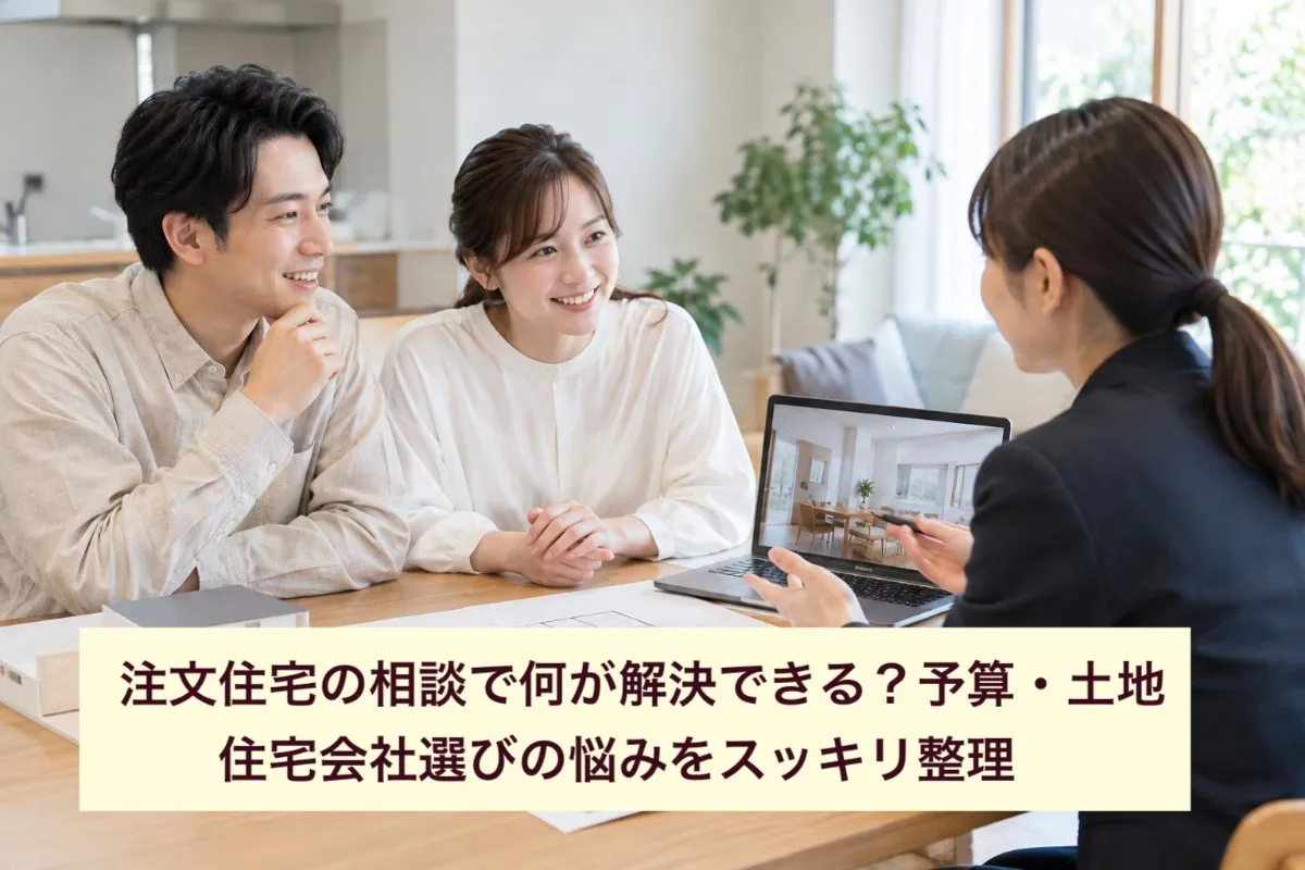 注文住宅の相談で何が解決できる?予算・土地・住宅会社選びの悩みをスッキリ整理